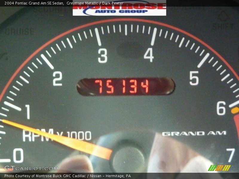 Greystone Metallic / Dark Pewter 2004 Pontiac Grand Am SE Sedan