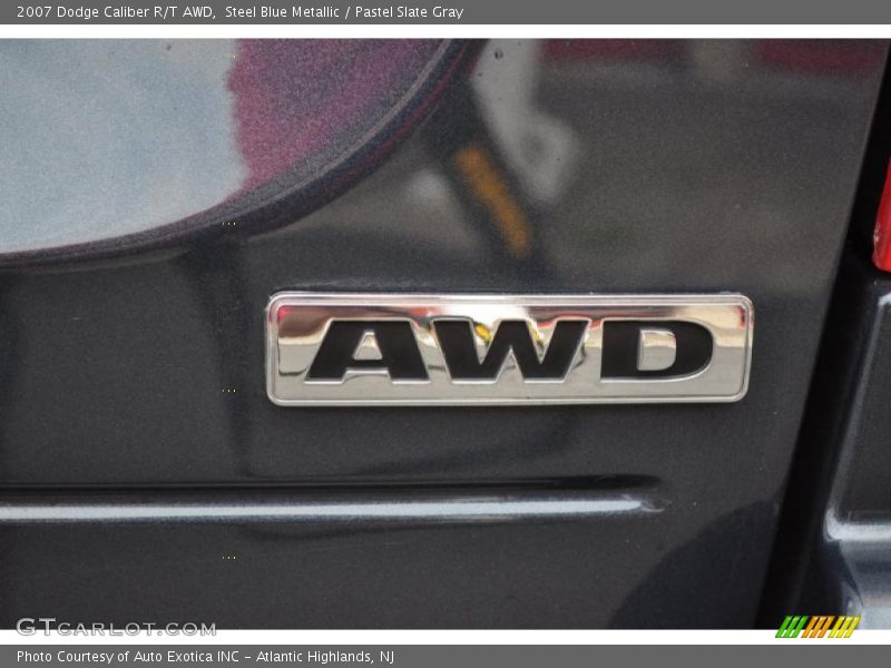 Steel Blue Metallic / Pastel Slate Gray 2007 Dodge Caliber R/T AWD