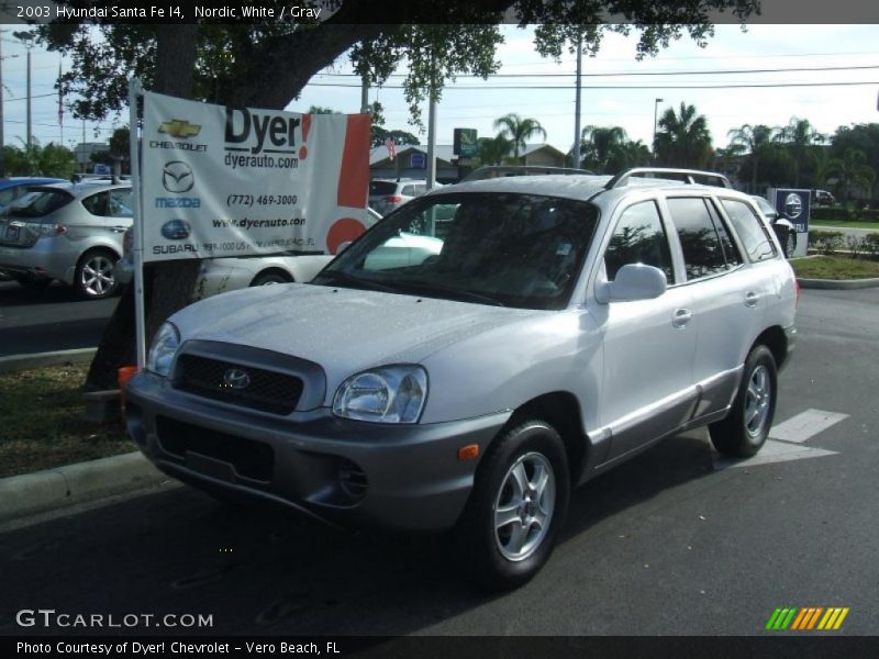 Nordic White / Gray 2003 Hyundai Santa Fe I4