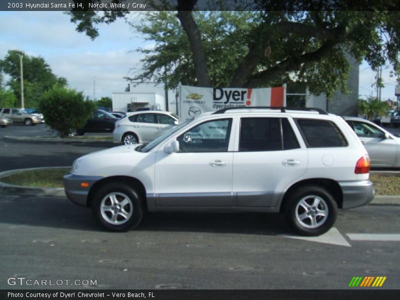 Nordic White / Gray 2003 Hyundai Santa Fe I4