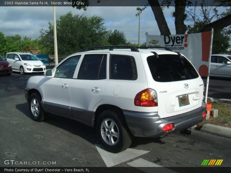 Nordic White / Gray 2003 Hyundai Santa Fe I4