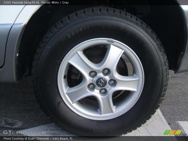 Nordic White / Gray 2003 Hyundai Santa Fe I4