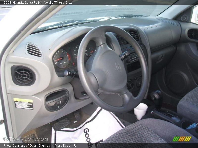 Nordic White / Gray 2003 Hyundai Santa Fe I4