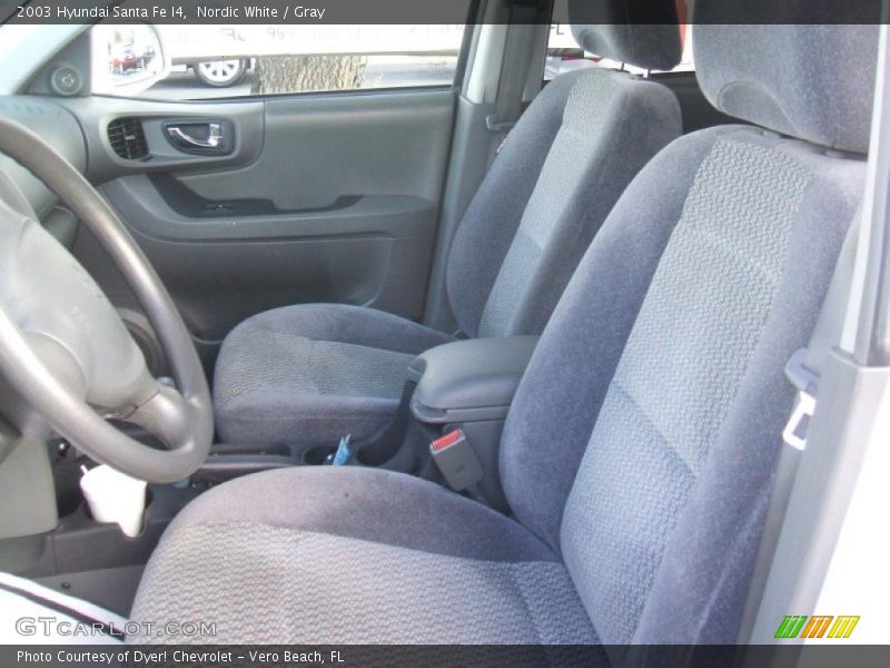 Nordic White / Gray 2003 Hyundai Santa Fe I4