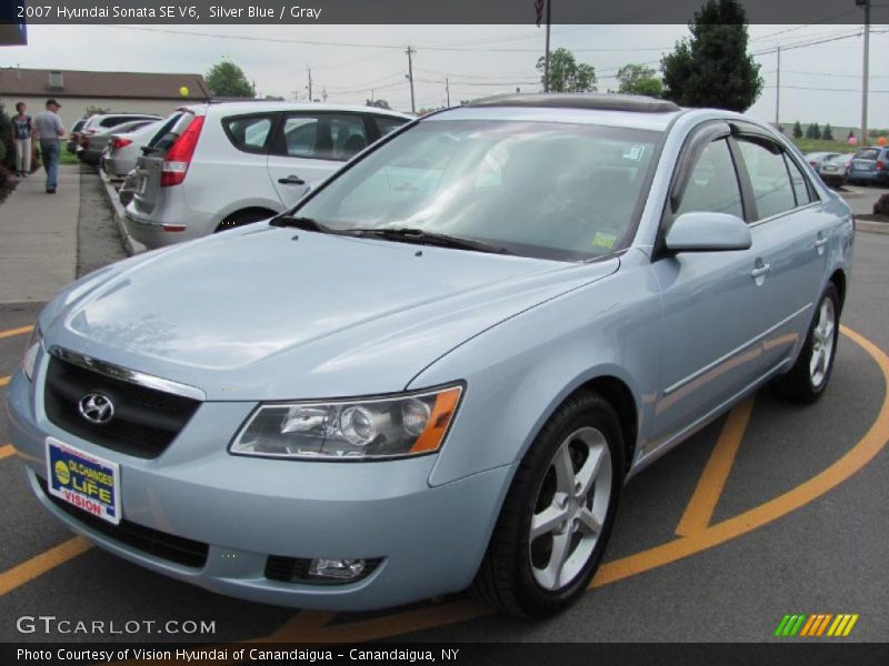 Silver Blue / Gray 2007 Hyundai Sonata SE V6