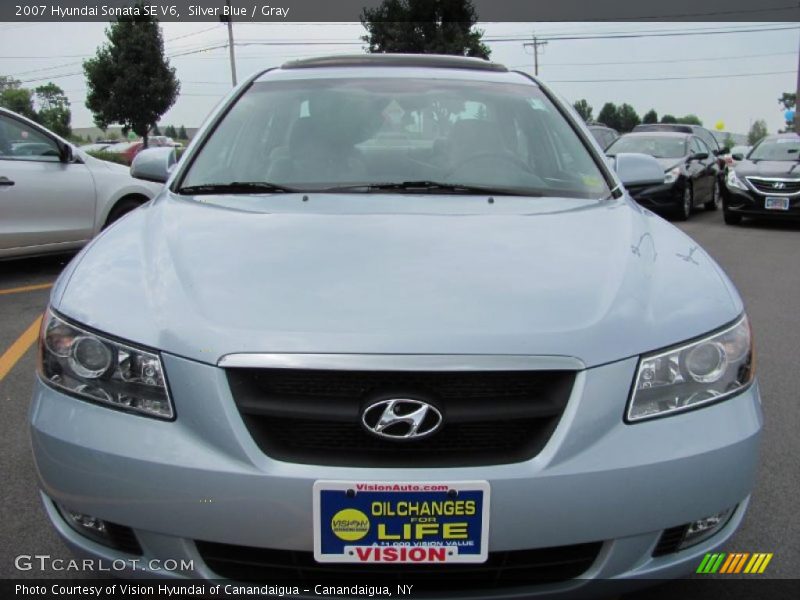 Silver Blue / Gray 2007 Hyundai Sonata SE V6
