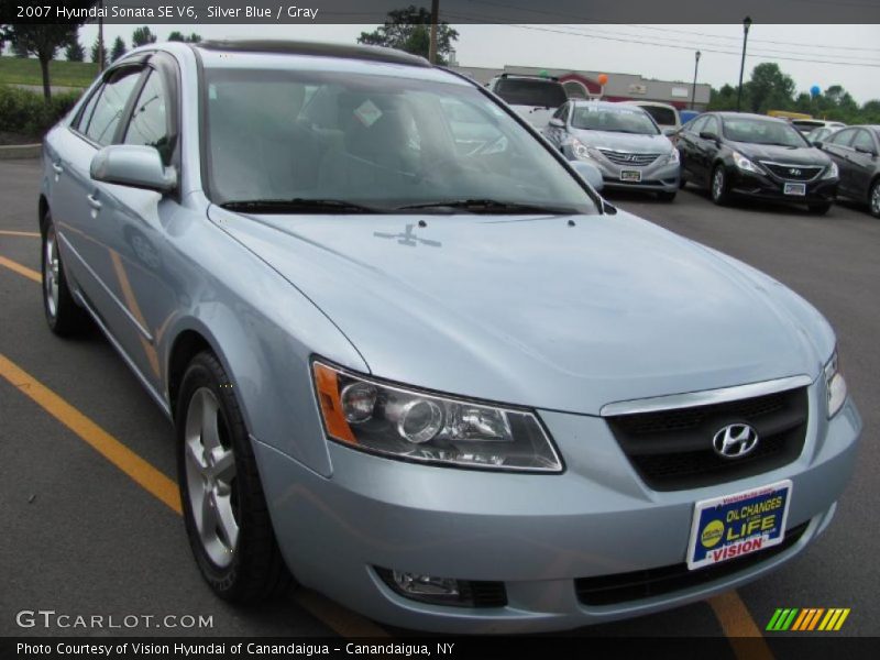 Silver Blue / Gray 2007 Hyundai Sonata SE V6