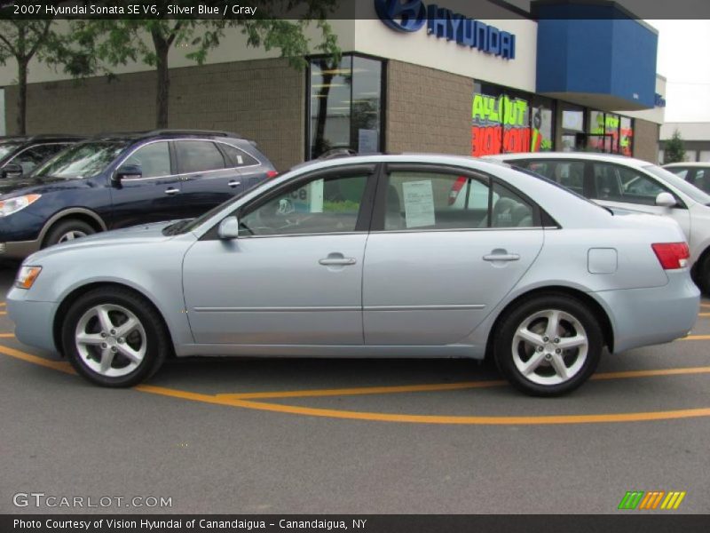 Silver Blue / Gray 2007 Hyundai Sonata SE V6