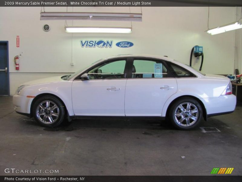White Chocolate Tri Coat / Medium Light Stone 2009 Mercury Sable Premier Sedan