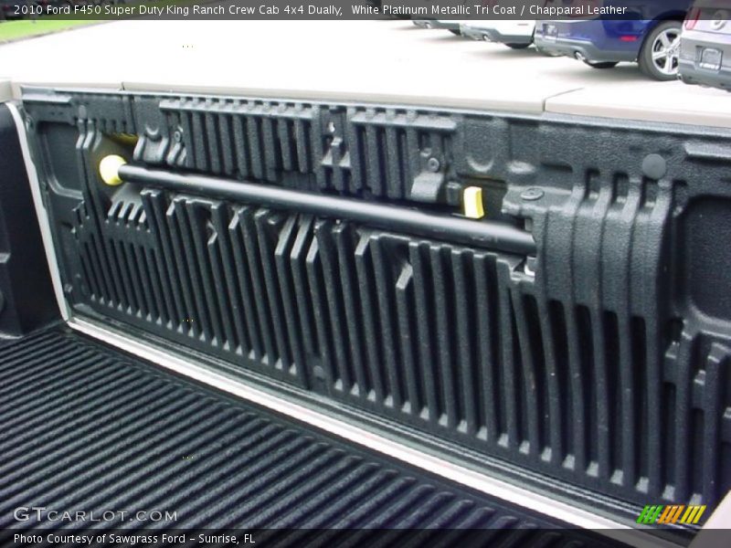 White Platinum Metallic Tri Coat / Chapparal Leather 2010 Ford F450 Super Duty King Ranch Crew Cab 4x4 Dually