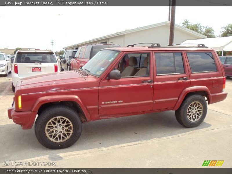 Chili Pepper Red Pearl / Camel 1999 Jeep Cherokee Classic