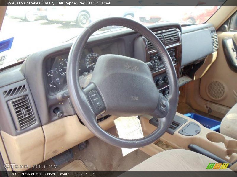 Chili Pepper Red Pearl / Camel 1999 Jeep Cherokee Classic