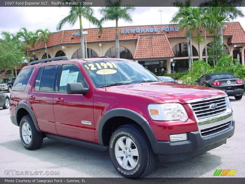 Redfire Metallic / Stone 2007 Ford Explorer XLT