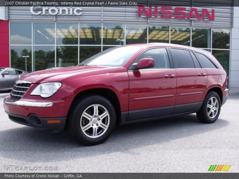 Inferno Red Crystal Pearl / Pastel Slate Gray 2007 Chrysler Pacifica Touring