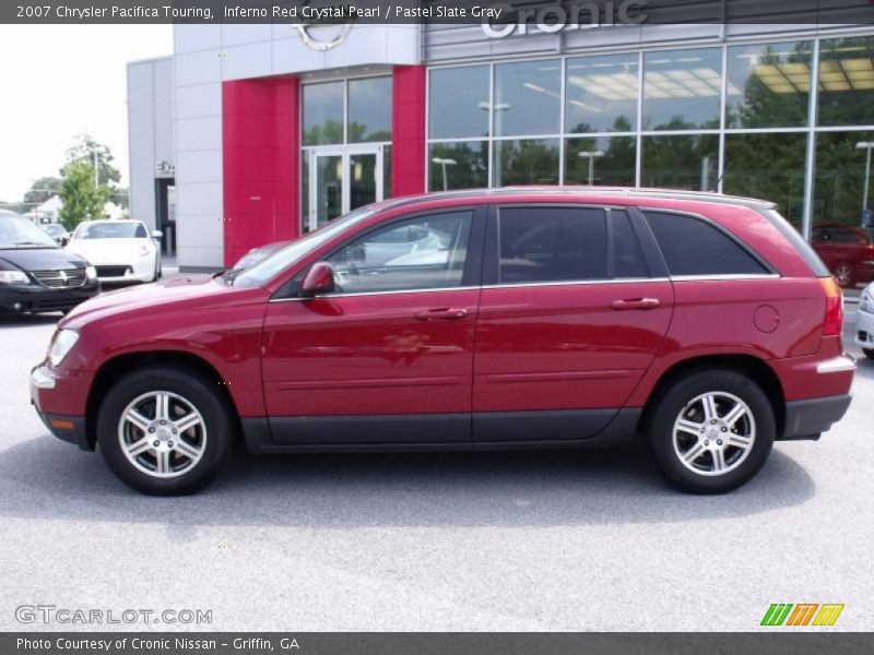 Inferno Red Crystal Pearl / Pastel Slate Gray 2007 Chrysler Pacifica Touring