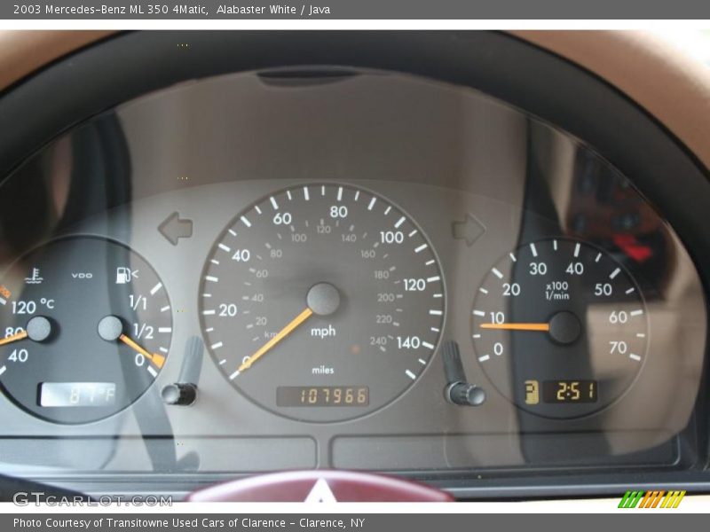 Alabaster White / Java 2003 Mercedes-Benz ML 350 4Matic