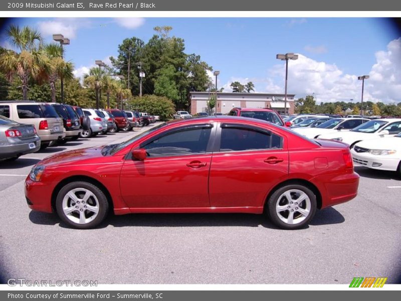 Rave Red Pearl / Black 2009 Mitsubishi Galant ES