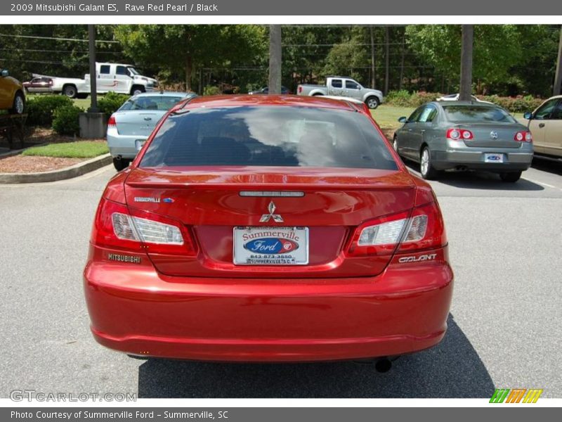 Rave Red Pearl / Black 2009 Mitsubishi Galant ES