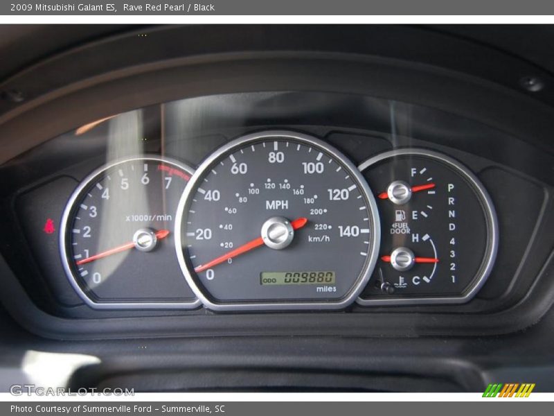 Rave Red Pearl / Black 2009 Mitsubishi Galant ES