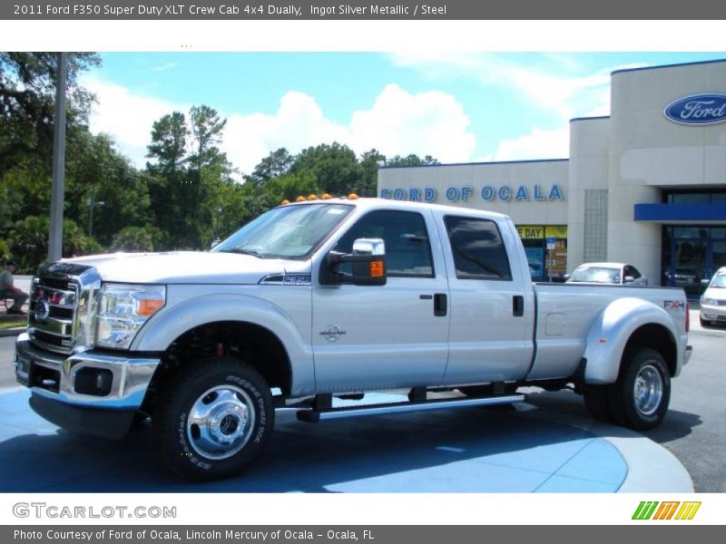 Ingot Silver Metallic / Steel 2011 Ford F350 Super Duty XLT Crew Cab 4x4 Dually