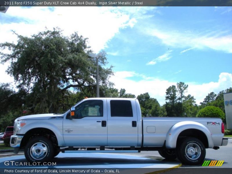 Ingot Silver Metallic / Steel 2011 Ford F350 Super Duty XLT Crew Cab 4x4 Dually