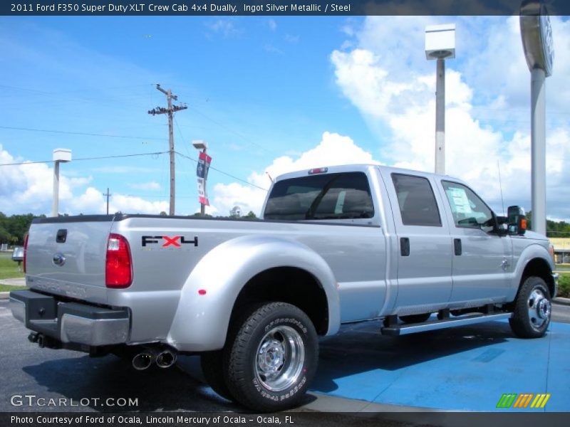 Ingot Silver Metallic / Steel 2011 Ford F350 Super Duty XLT Crew Cab 4x4 Dually