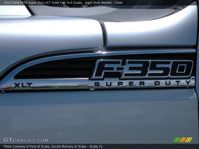 Ingot Silver Metallic / Steel 2011 Ford F350 Super Duty XLT Crew Cab 4x4 Dually