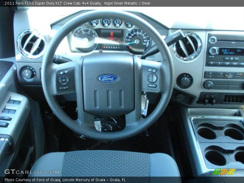 Ingot Silver Metallic / Steel 2011 Ford F350 Super Duty XLT Crew Cab 4x4 Dually