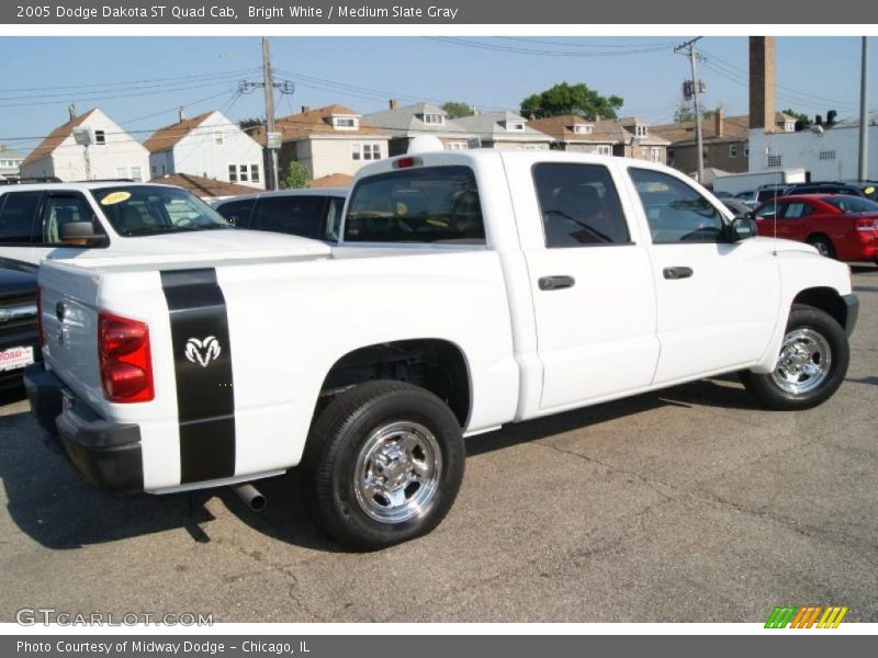 Bright White / Medium Slate Gray 2005 Dodge Dakota ST Quad Cab