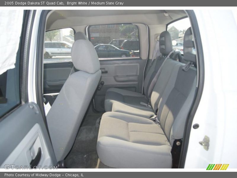 Bright White / Medium Slate Gray 2005 Dodge Dakota ST Quad Cab