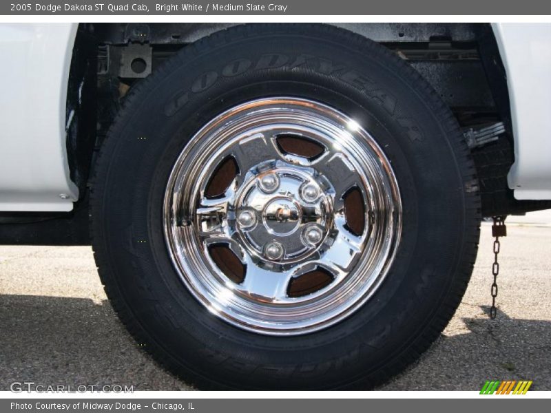 Bright White / Medium Slate Gray 2005 Dodge Dakota ST Quad Cab