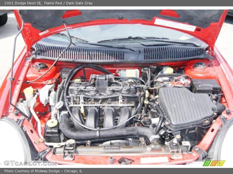 Flame Red / Dark Slate Gray 2001 Dodge Neon SE