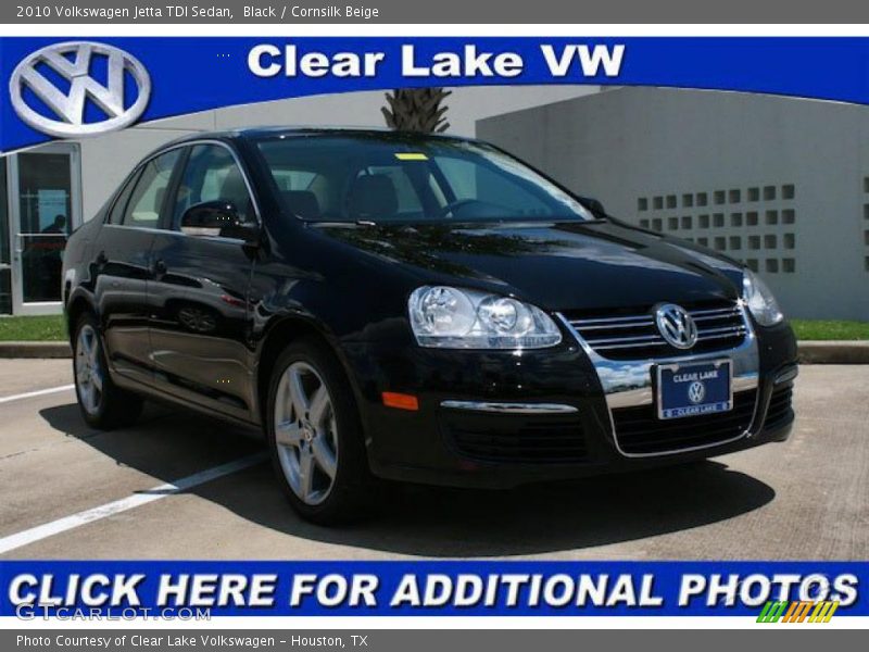 Black / Cornsilk Beige 2010 Volkswagen Jetta TDI Sedan