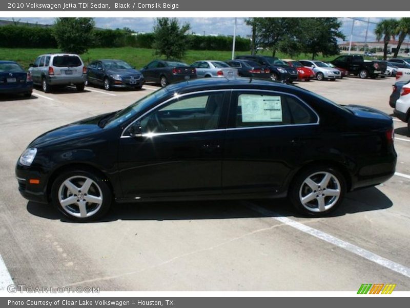 Black / Cornsilk Beige 2010 Volkswagen Jetta TDI Sedan