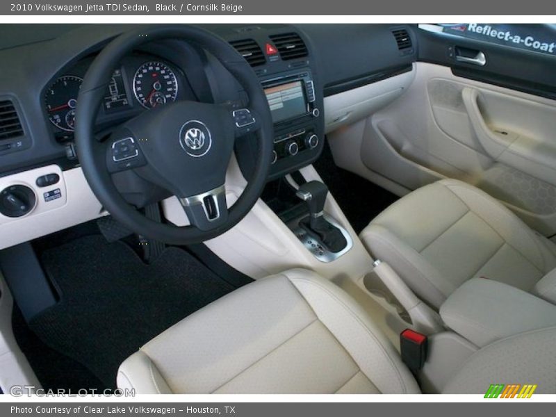 Black / Cornsilk Beige 2010 Volkswagen Jetta TDI Sedan