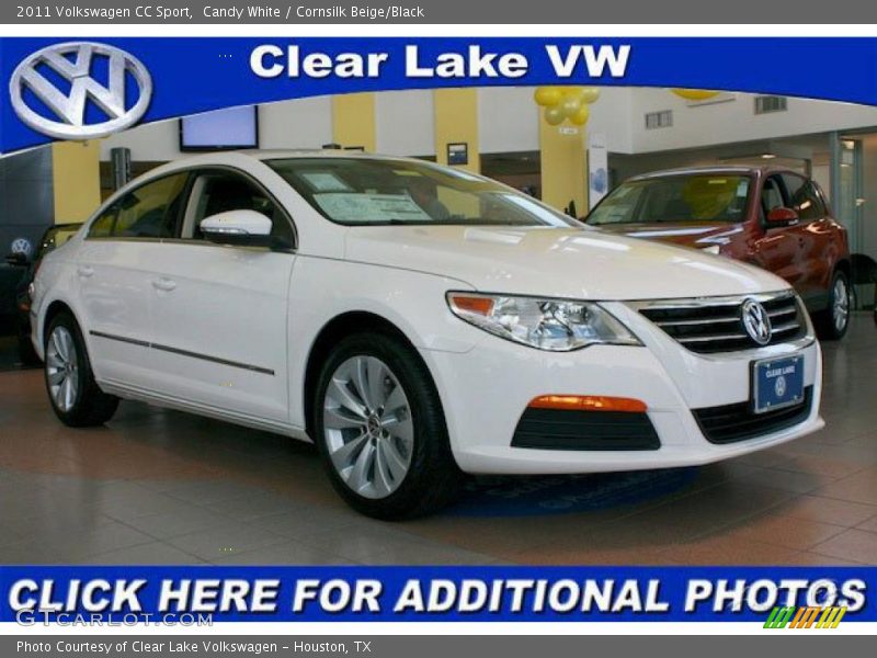 Candy White / Cornsilk Beige/Black 2011 Volkswagen CC Sport