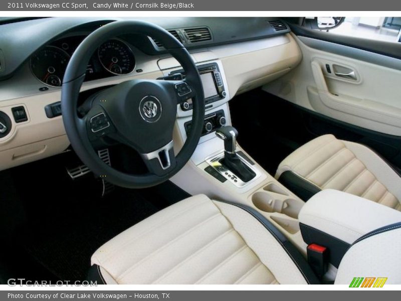 Candy White / Cornsilk Beige/Black 2011 Volkswagen CC Sport