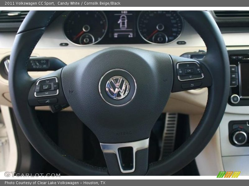 Candy White / Cornsilk Beige/Black 2011 Volkswagen CC Sport