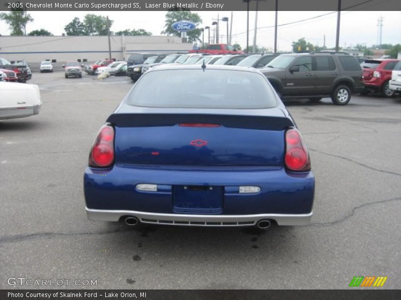 Laser Blue Metallic / Ebony 2005 Chevrolet Monte Carlo Supercharged SS