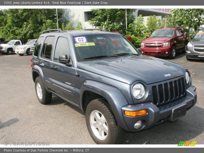 Steel Blue Pearlcoat / Dark Slate Gray 2002 Jeep Liberty Limited 4x4