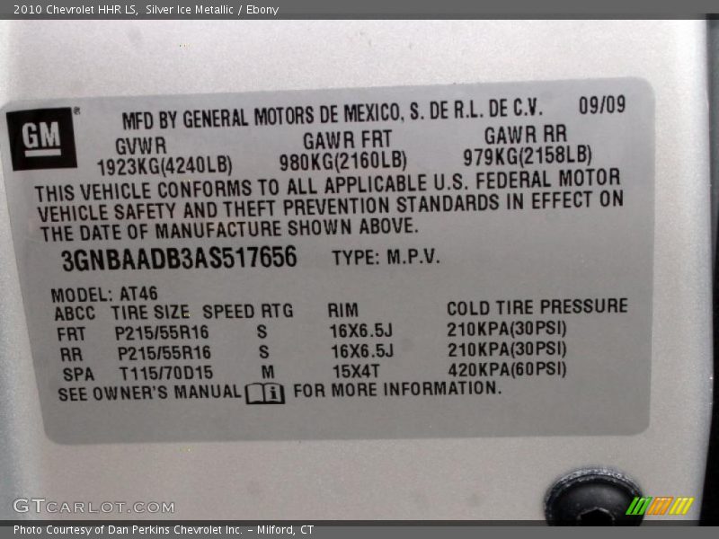 Silver Ice Metallic / Ebony 2010 Chevrolet HHR LS