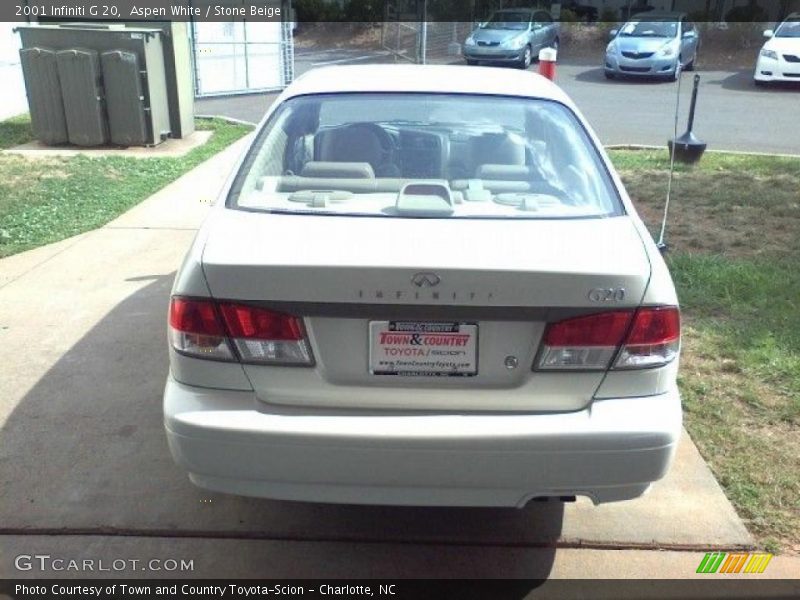 Aspen White / Stone Beige 2001 Infiniti G 20