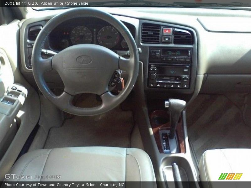 Aspen White / Stone Beige 2001 Infiniti G 20