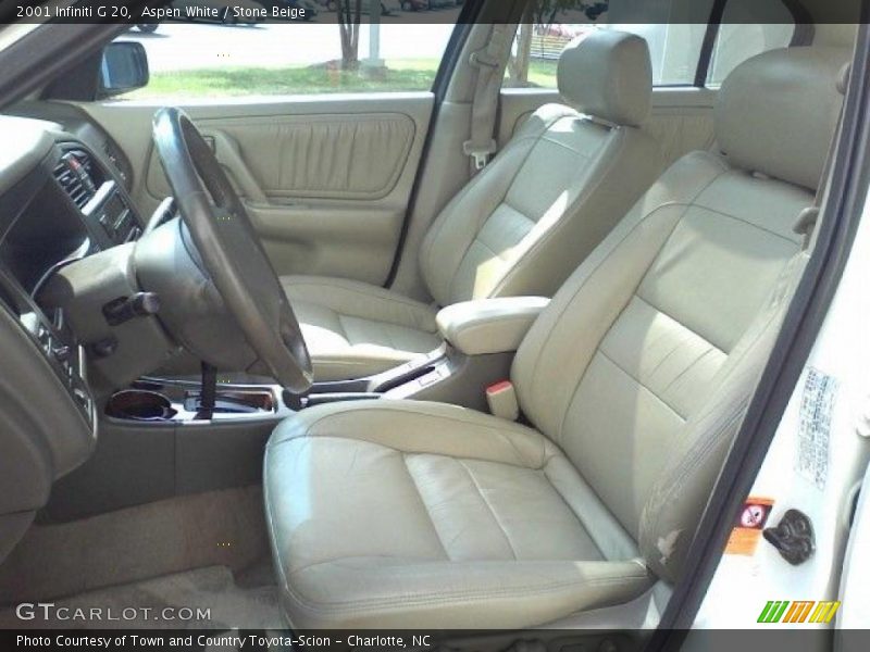 Aspen White / Stone Beige 2001 Infiniti G 20