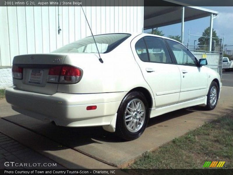 Aspen White / Stone Beige 2001 Infiniti G 20