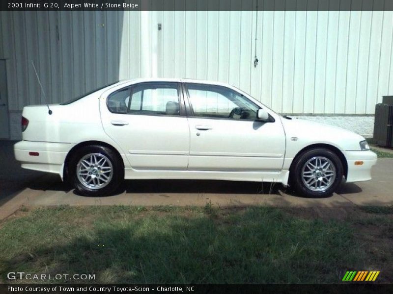 Aspen White / Stone Beige 2001 Infiniti G 20