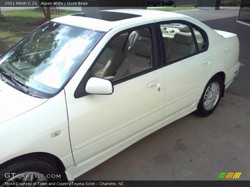 Aspen White / Stone Beige 2001 Infiniti G 20