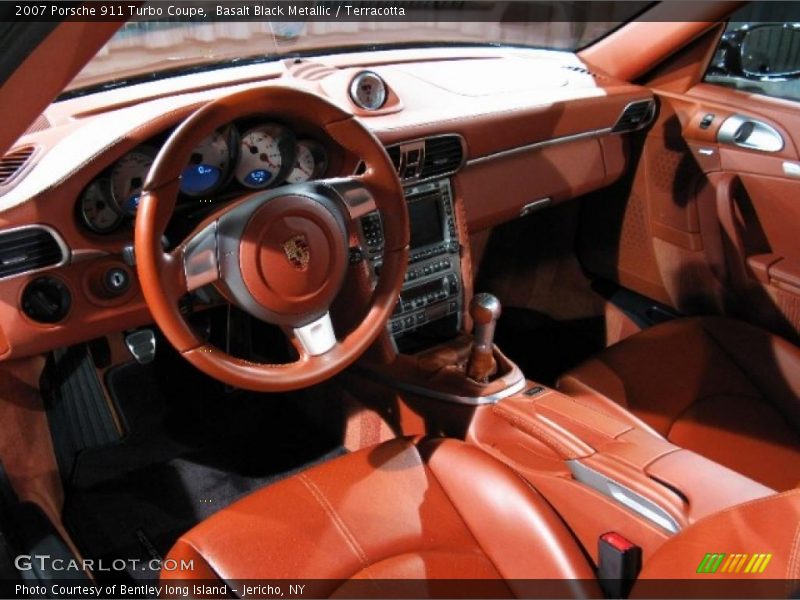 Basalt Black Metallic / Terracotta 2007 Porsche 911 Turbo Coupe