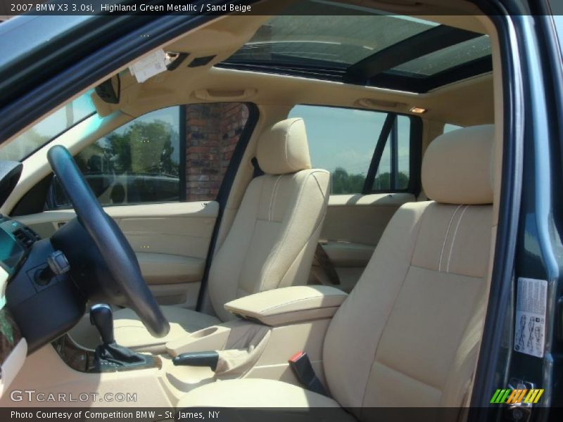 Highland Green Metallic / Sand Beige 2007 BMW X3 3.0si