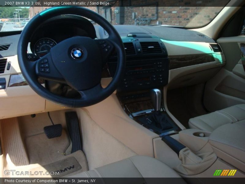 Highland Green Metallic / Sand Beige 2007 BMW X3 3.0si